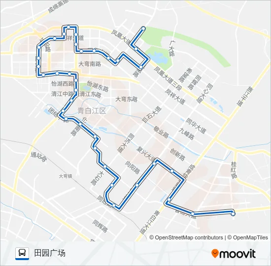 青白江8路 Bus Line Map