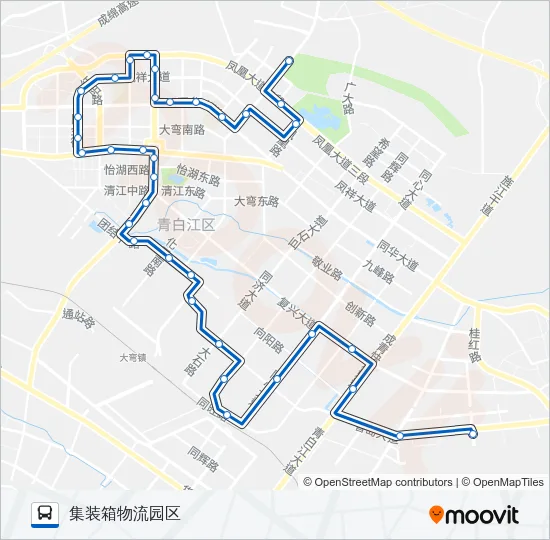 青白江8路 Bus Line Map