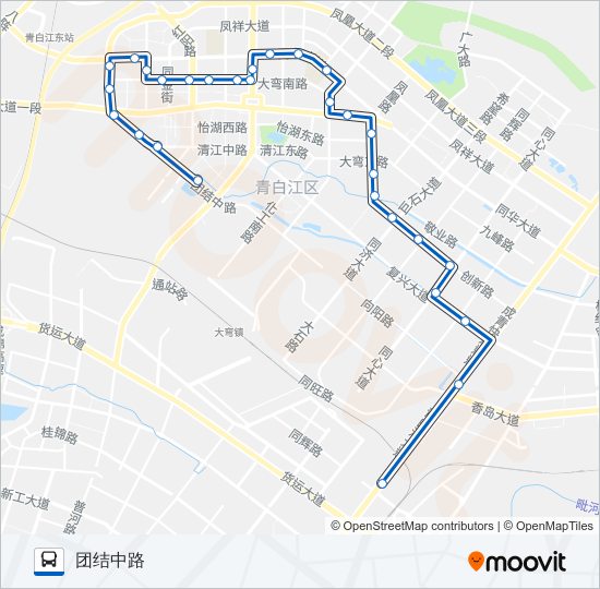 公交青白江9路的线路图