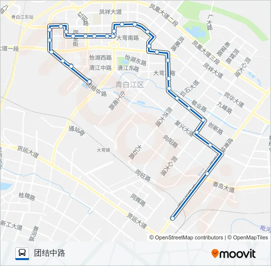 青白江9路 Bus Line Map