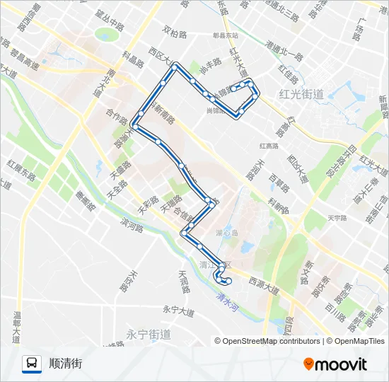 205路夜间 Bus Line Map