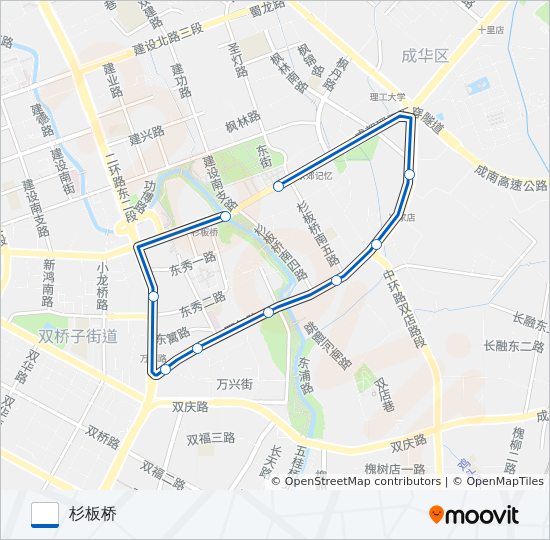 公交296内环路的线路图