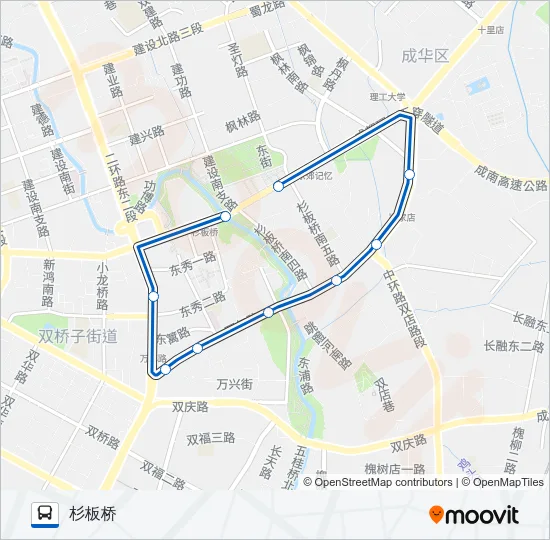 公交296内环路的线路图