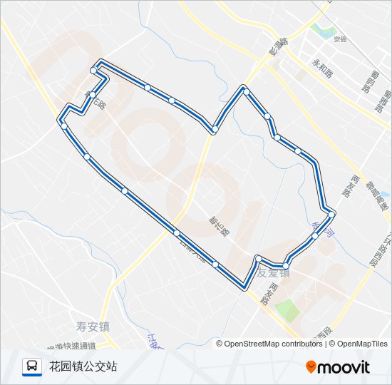 公交702环线路的线路图