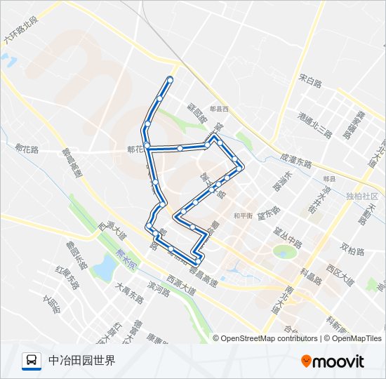 公交727环线路的线路图