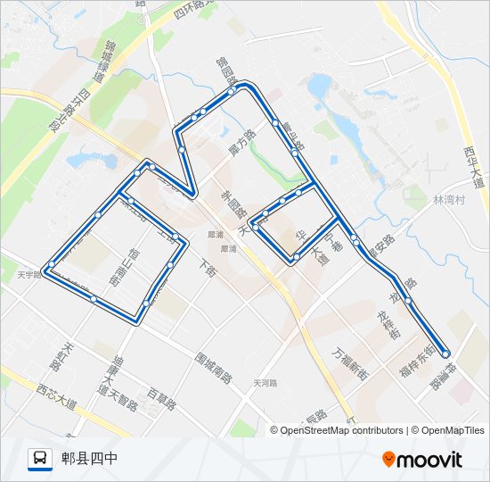 公交730环线路的线路图