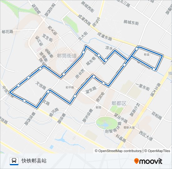 公交732环线路的线路图