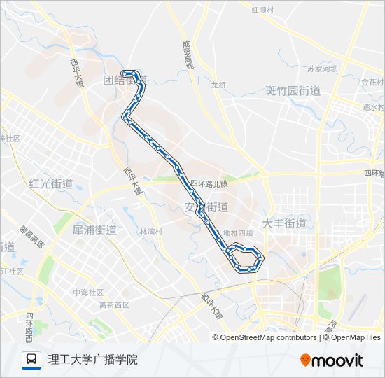 公交745环线路的线路图