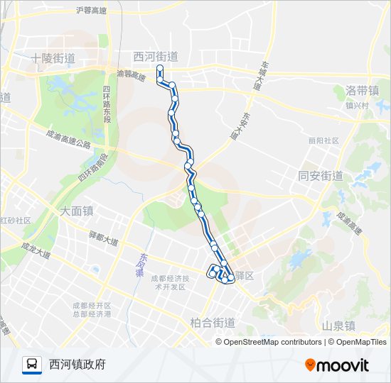 860路区间 bus Line Map
