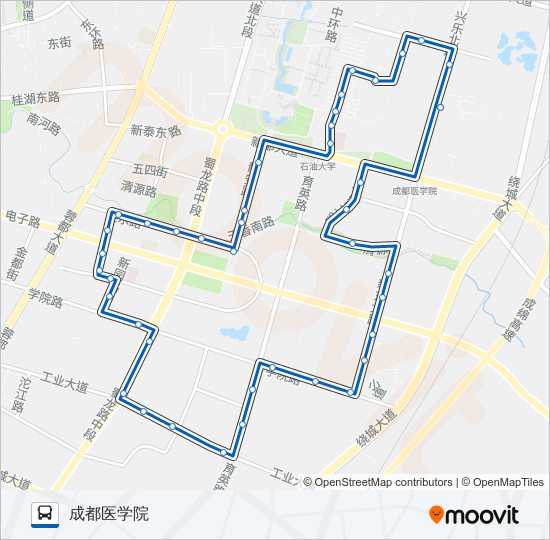 公交K4B环线路的线路图