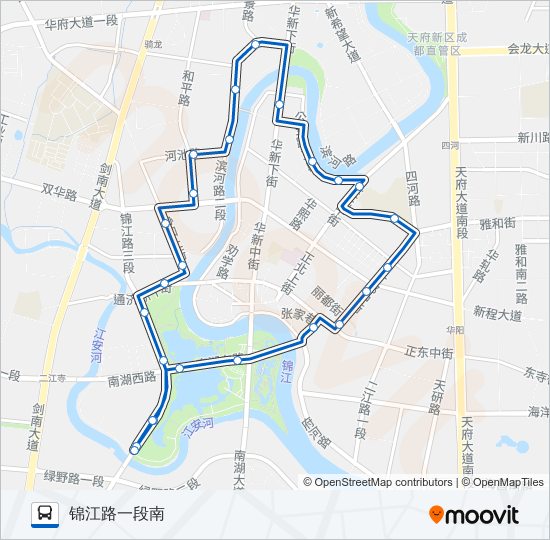 公交T102A路的线路图