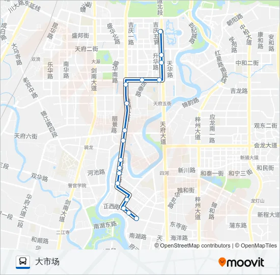 华阳5路夜班 Bus Line Map