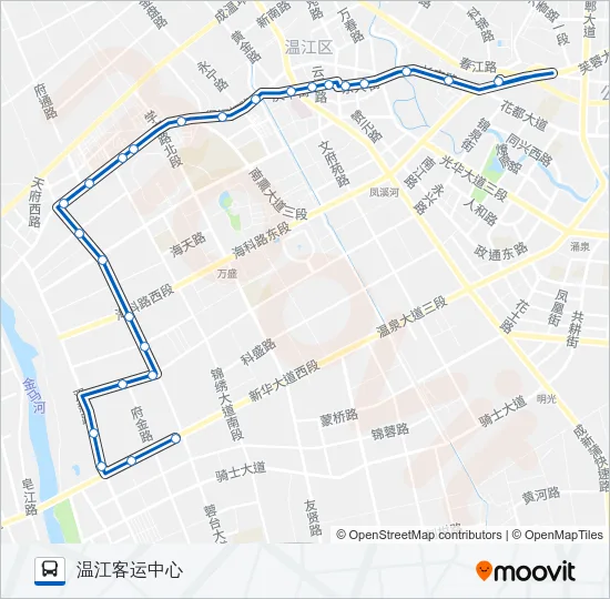 温江101路 Bus Line Map