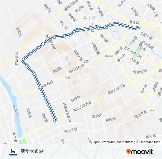 温江101路 Bus Line Map