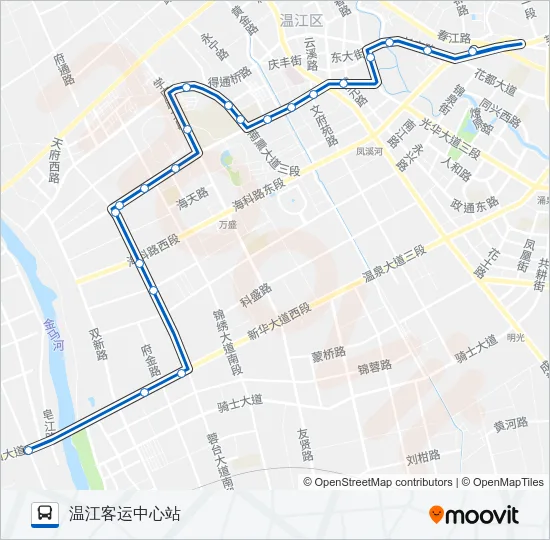 温江103路 Bus Line Map