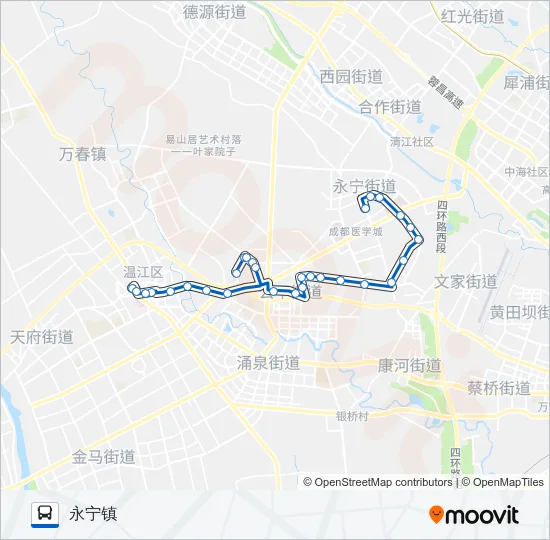 温江104路 Bus Line Map