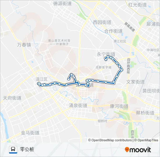 温江104路 Bus Line Map