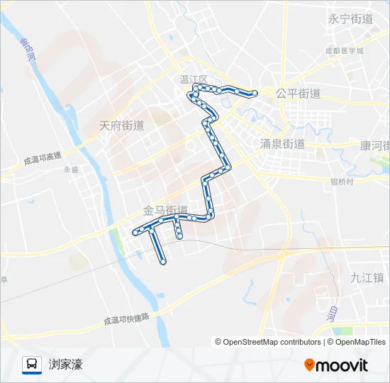 温江106路 Bus Line Map