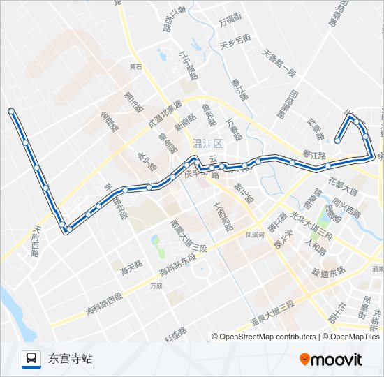 温江107路 bus Line Map