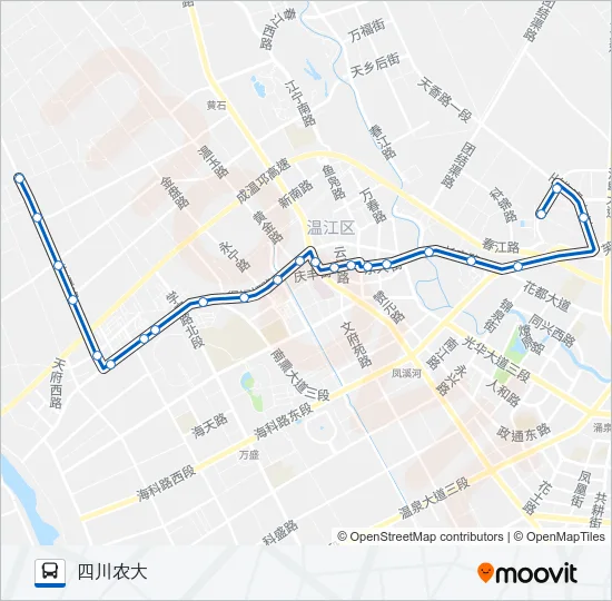 温江107路 Bus Line Map