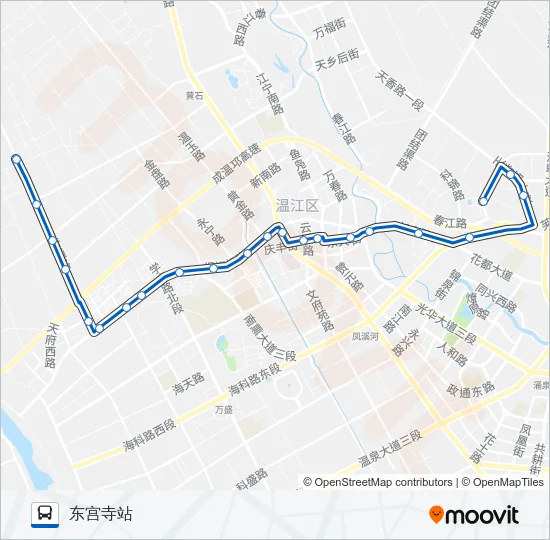 温江107路 Bus Line Map