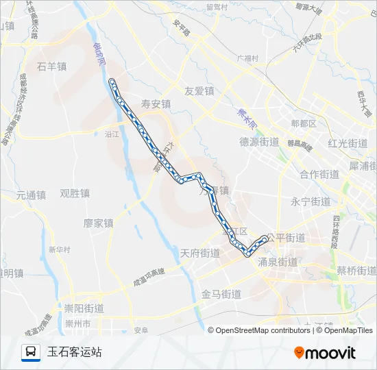 温江203路 Bus Line Map