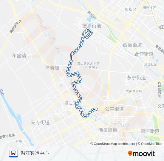 温江205路 Bus Line Map
