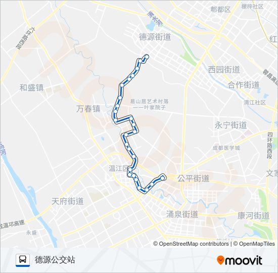 温江205路 bus Line Map