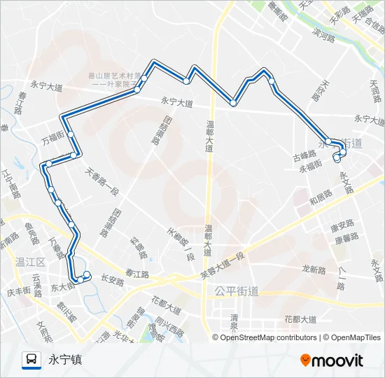 温江604路 Bus Line Map