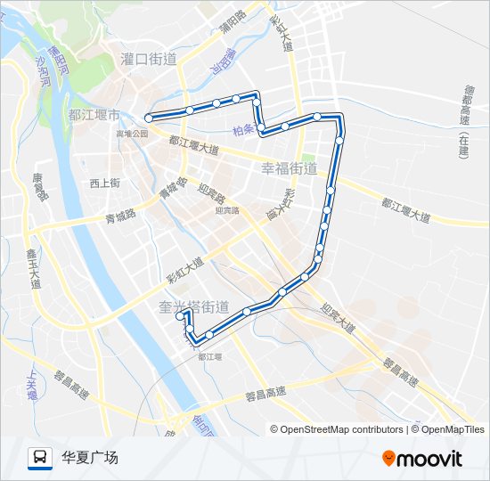 都江堰11路 bus Line Map
