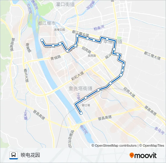都江堰12路 Bus Line Map
