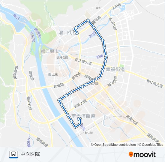 都江堰13路 bus Line Map