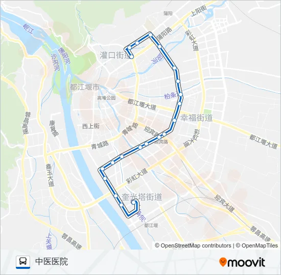 都江堰13路 Bus Line Map