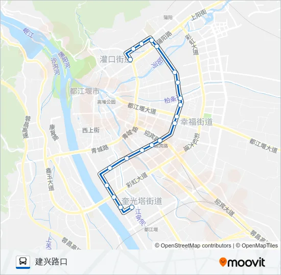 都江堰13路 Bus Line Map