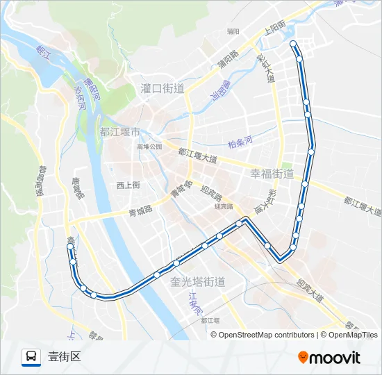 都江堰14路 Bus Line Map
