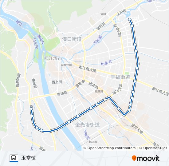 都江堰14路 bus Line Map