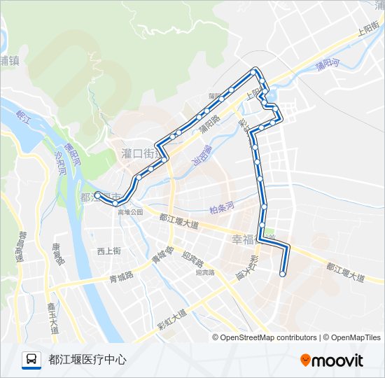 都江堰17路 bus Line Map