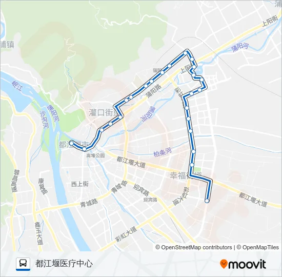 都江堰17路 Bus Line Map