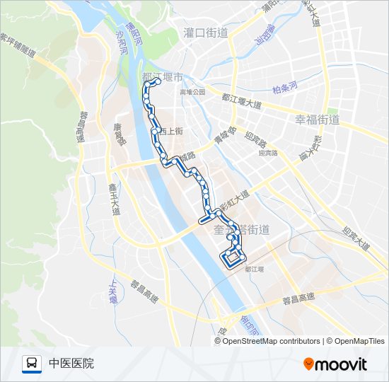 公交都江堰31路的线路图