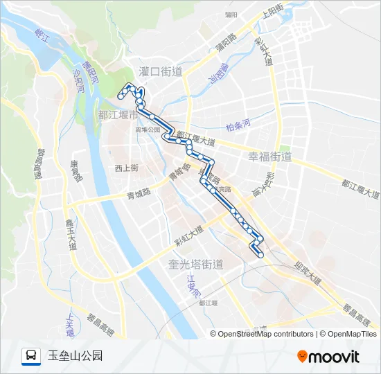 都江堰33路 Bus Line Map