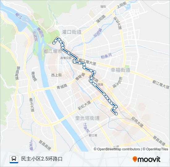 都江堰33路 Bus Line Map