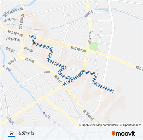 公交都江堰34路的线路图