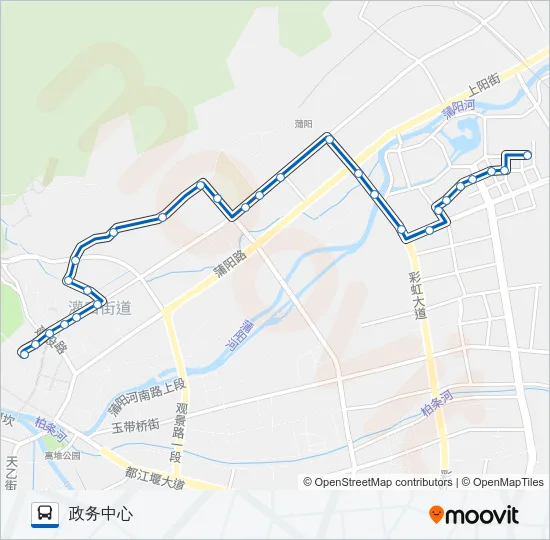 都江堰36路 Bus Line Map