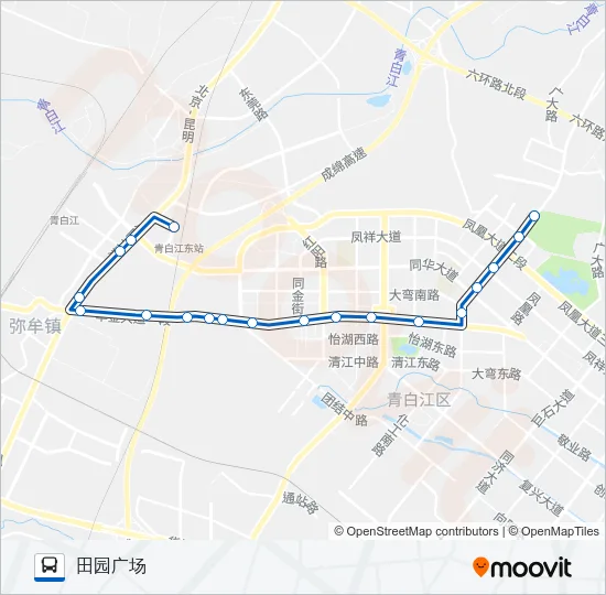 青白江10路 Bus Line Map