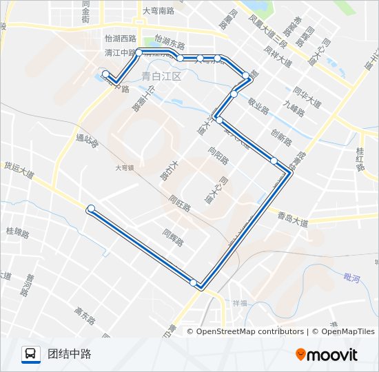 青白江16路 bus Line Map