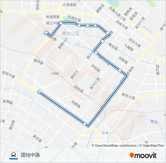 青白江16路 Bus Line Map