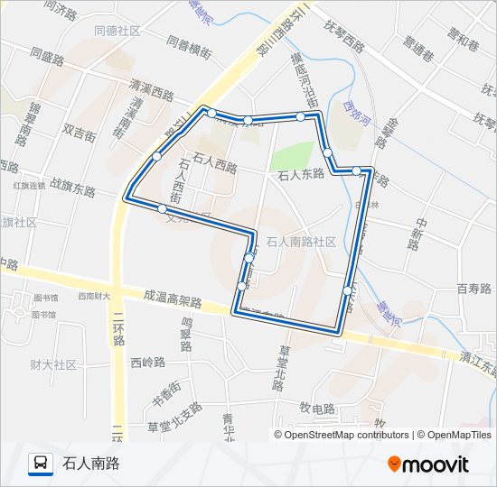 公交1003环线路的线路图