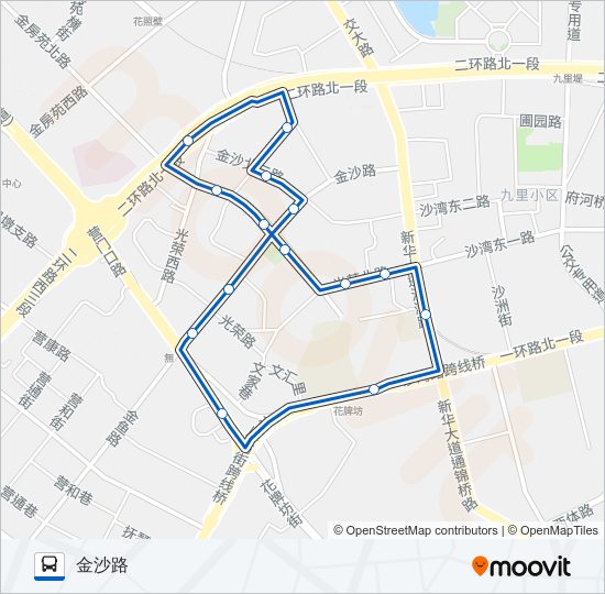 公交1004环线路的线路图