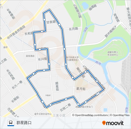 公交1016环线路的线路图