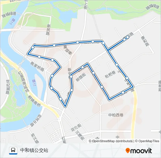 1017路环线 Bus Line Map